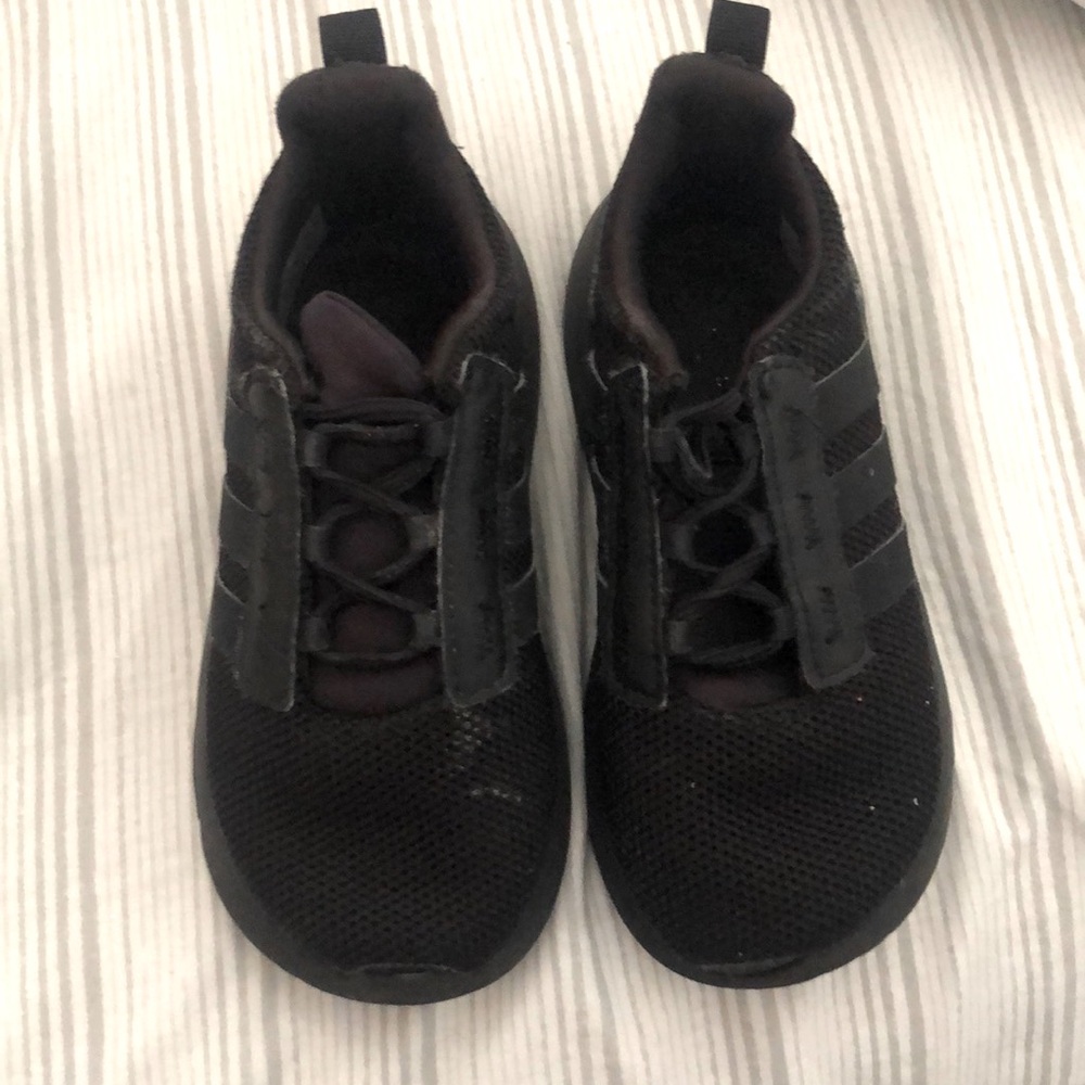 Adidas black sneakers toddler